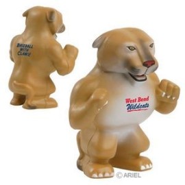 Wildcat-Cougar Mascot Stress Reliever - 4.875" L x 2.3125" W x 4.5" H